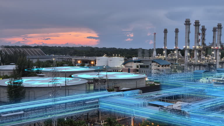 Oil terminal storage tanks and pipeline infrastructure